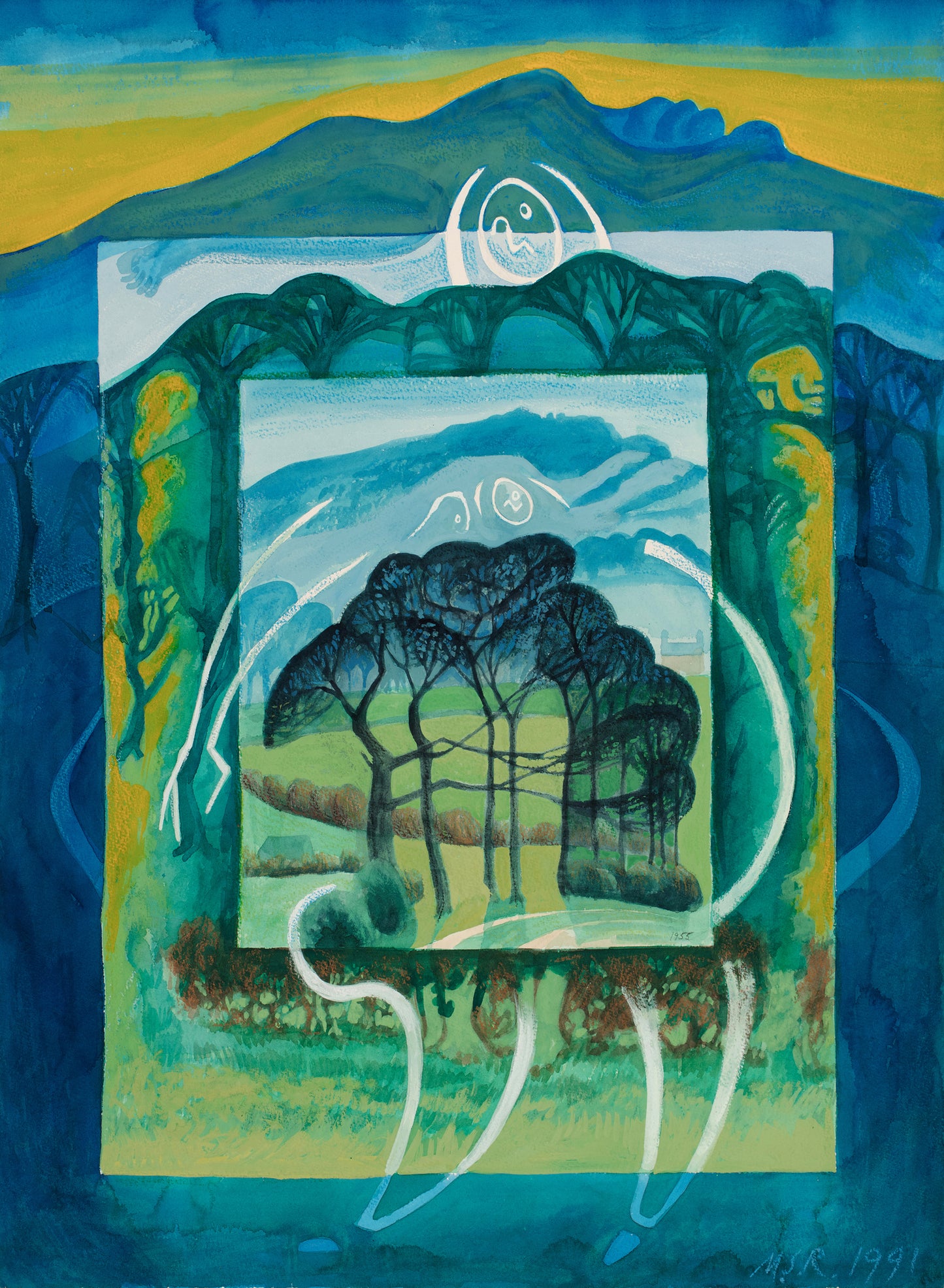 Mother Earth & Two Figures
