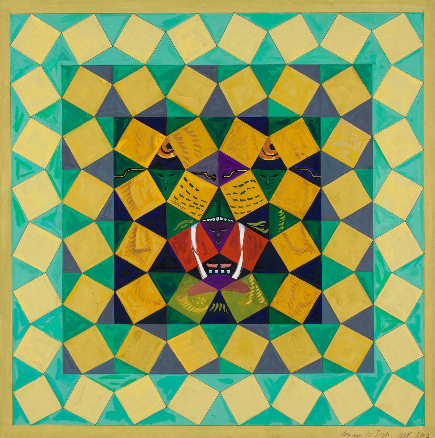 Melvyn Robinson, 'Homage to Salvador Dali,' gouache on paper, reinterpreting Salvador Dali's iconic works in Robinson's distinctive style, a must-have for art enthusiasts.