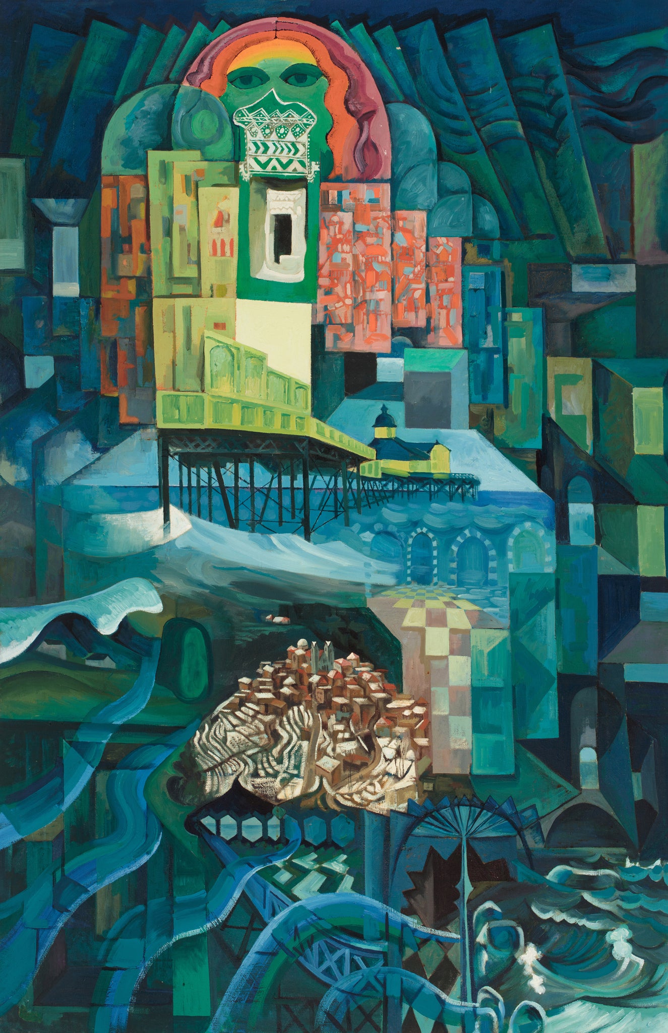 “Kubla Khan (Broken Images)” by Melvyn Robinson – layered, fractured imagery capturing the poem’s dreamlike, haunting essence.