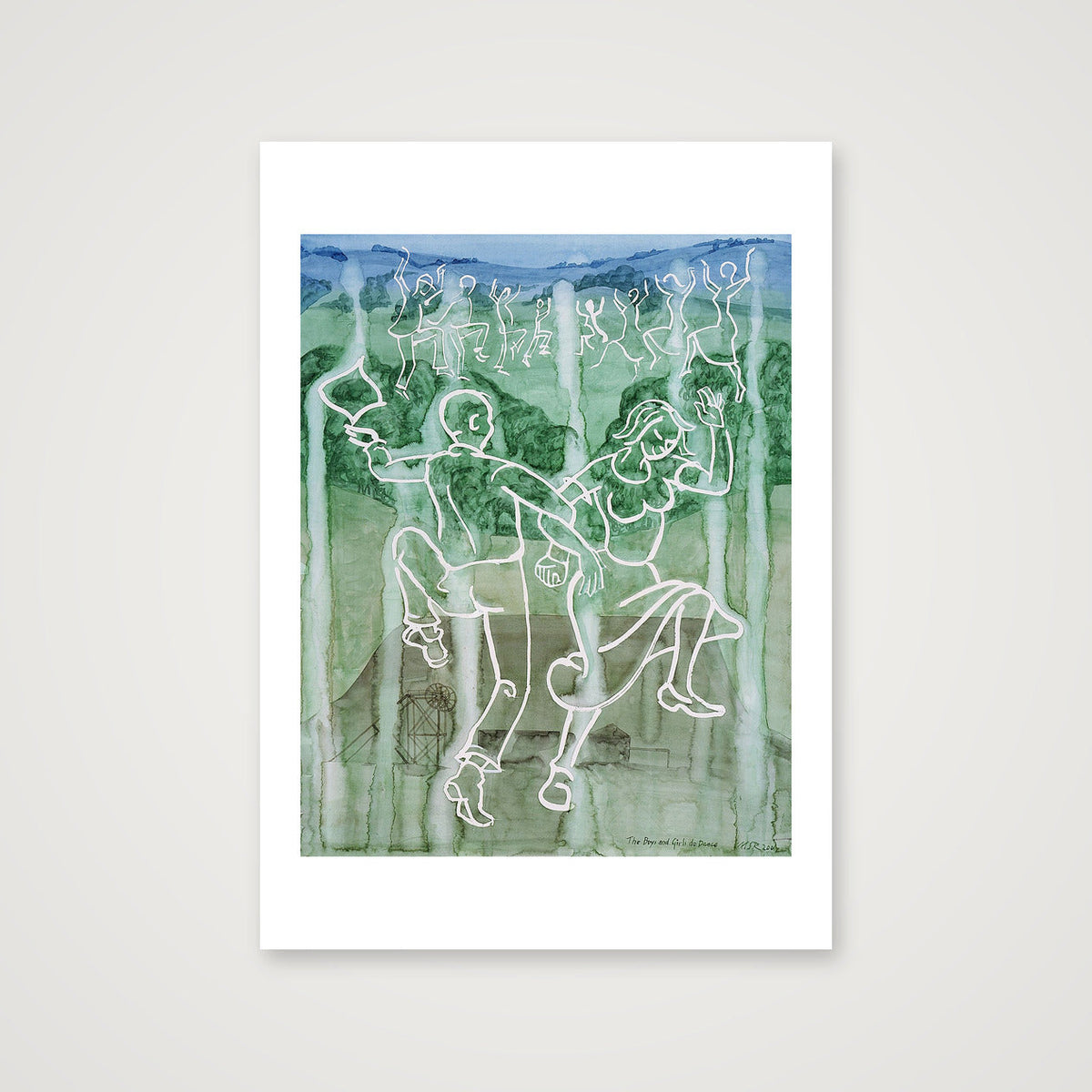 Dancing - The Boys and Girls Do Dance — A3 (30×42cm, 12×17") Print only